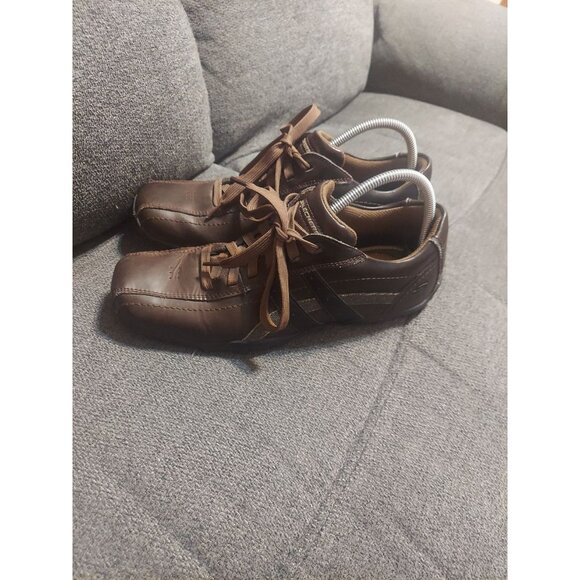 SKECHERS RELAXED STEP BROWN LEATHER CASUAL WALKING MENS 10.5 SHOES Dress Winter - Picture 3 of 8